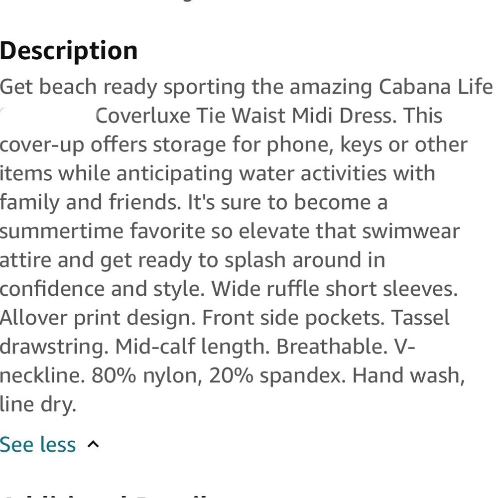 Cabana Life Cayman Cover Luxe Tie waist Midi Dress - Picture 15 of 16